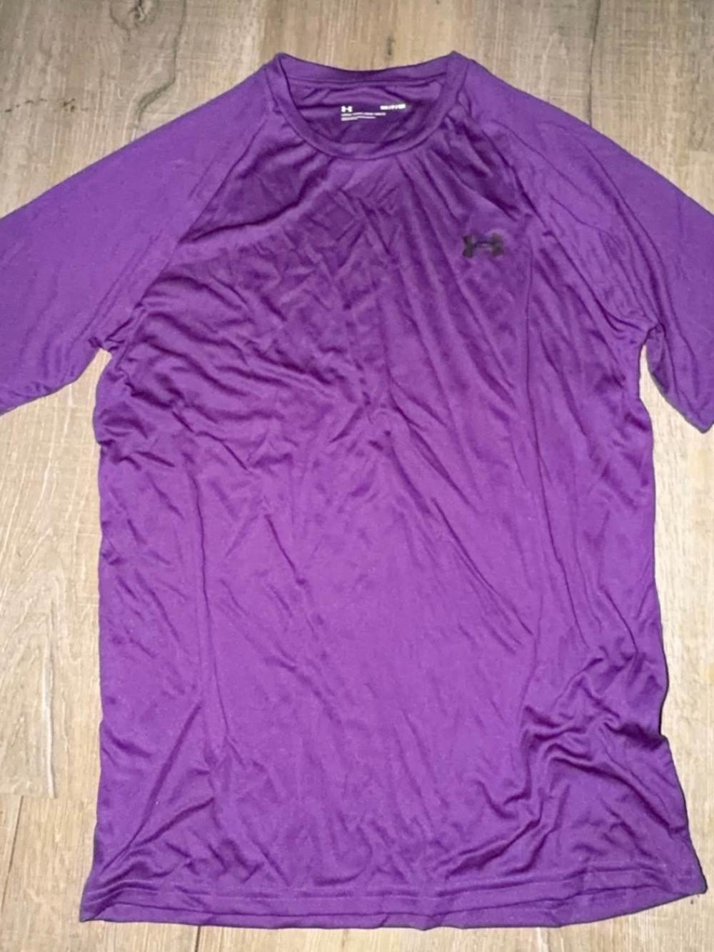 Under Armour Men’s Purple Short Sleeve Performance Tee - Black Logo